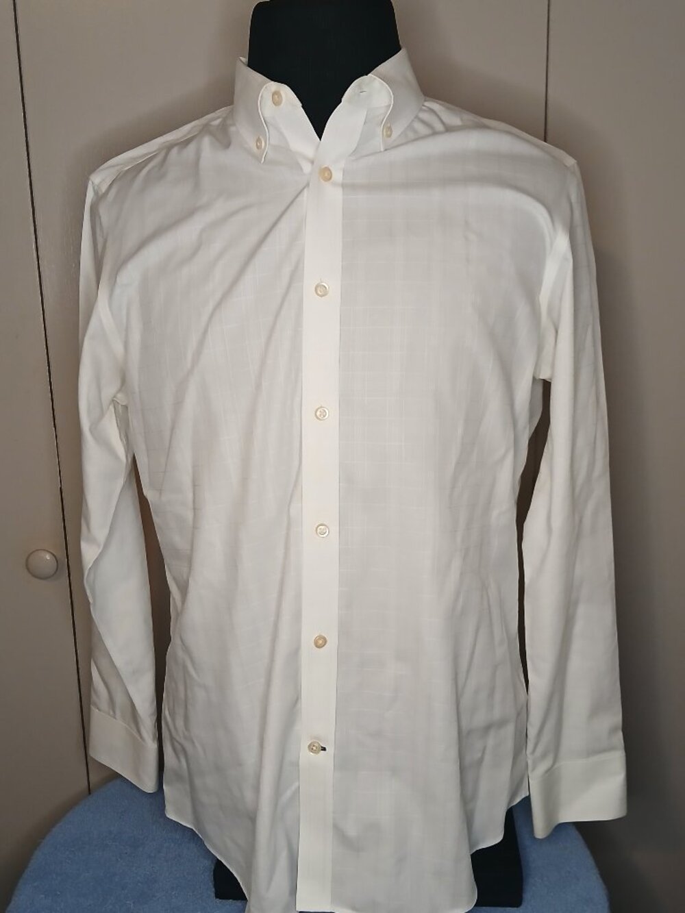 Banana Republic Men's Large White Slim-Fit Dress Shirt (1147B3)